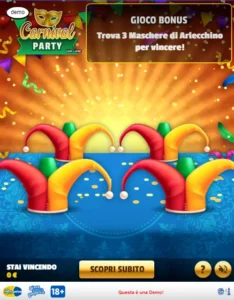 gioco bonus carnival party gratta e vinci